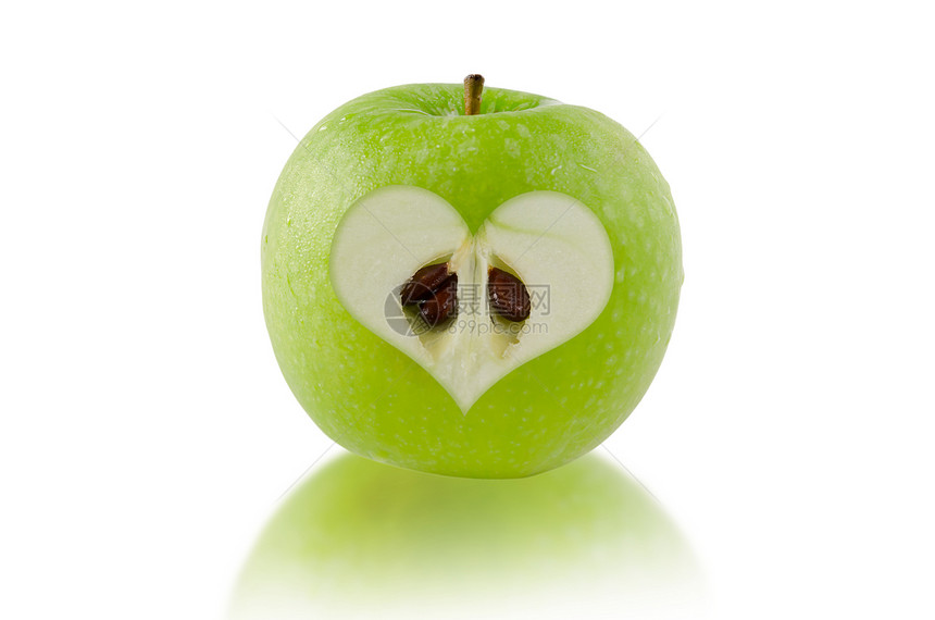 新鲜苹果营养水果白色食物绿色图片