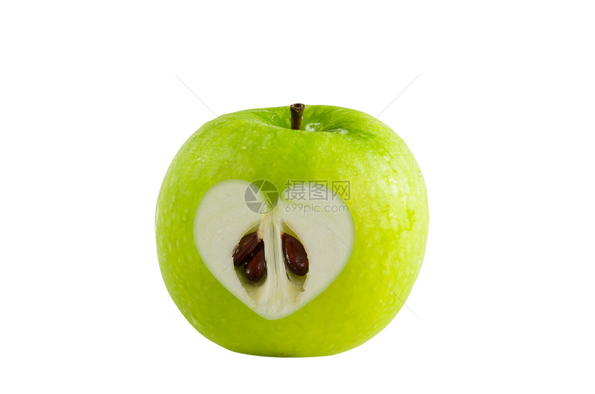 绿苹果水果营养食物绿色白色图片