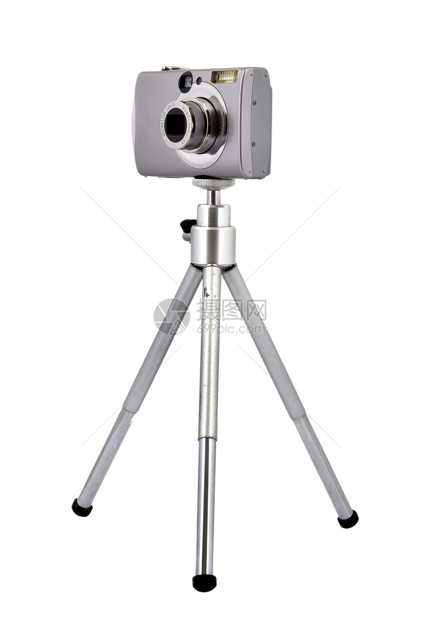 数码相机塑料白色镜片相机三脚架像素电气光学闪光乐器图片