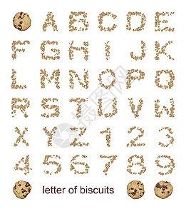 饼干字母背景图片