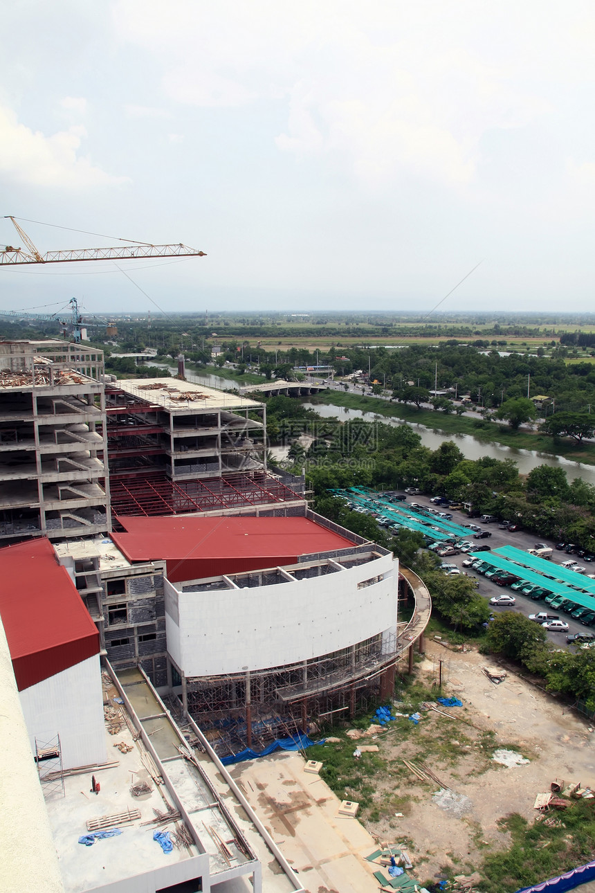 建筑物建造生长日落建筑学金属奢华住宅公寓商业蓝色房子图片