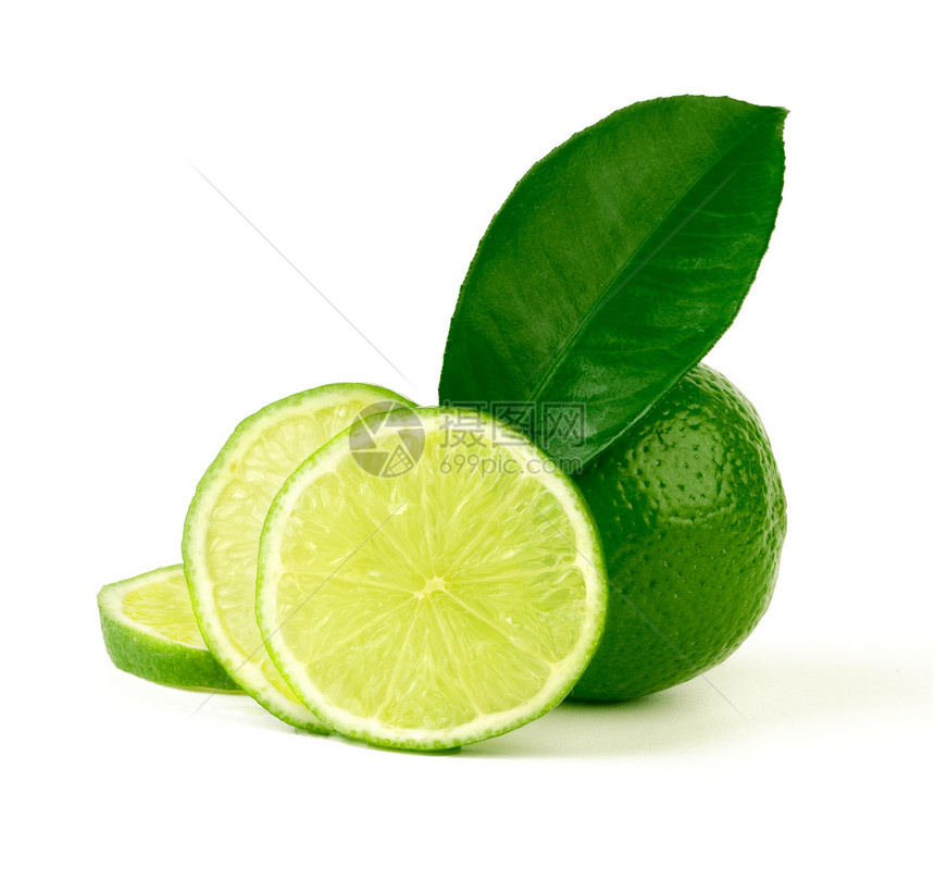 石灰绿色白色柠檬水果饮食食物图片