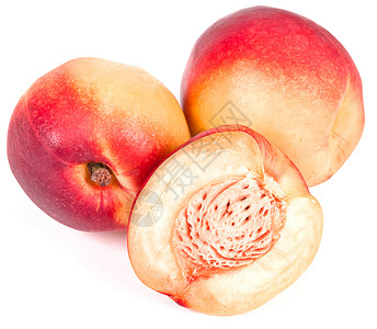白底孤立于白底的内晶体油桃工作室白色水果食物高清图片
