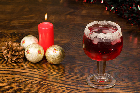 圣诞节拳酒精水平红色静物蜡烛玻璃高清图片