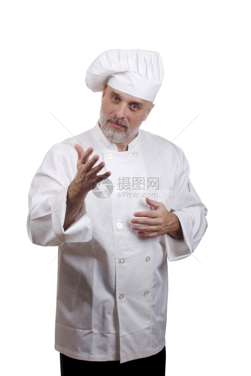 厨师肖画工作服情感烹饪工作服务经验男人面包师剪裁服装图片