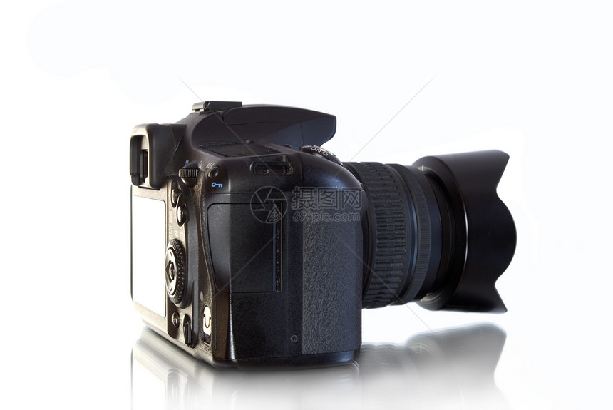 照相机白色技术相机闪光电子摄影师像素摄影照片身体图片