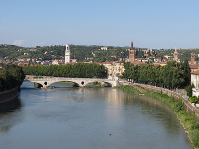 Verona  中世纪城堡景观艺术建筑学城市建造背景图片
