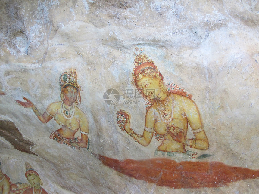 斯里兰卡古老的Frescoes图片