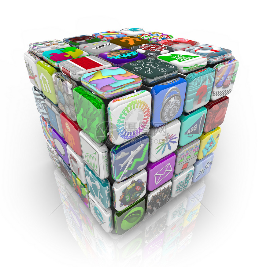 Apps Cube 应用程序软件瓦板图片