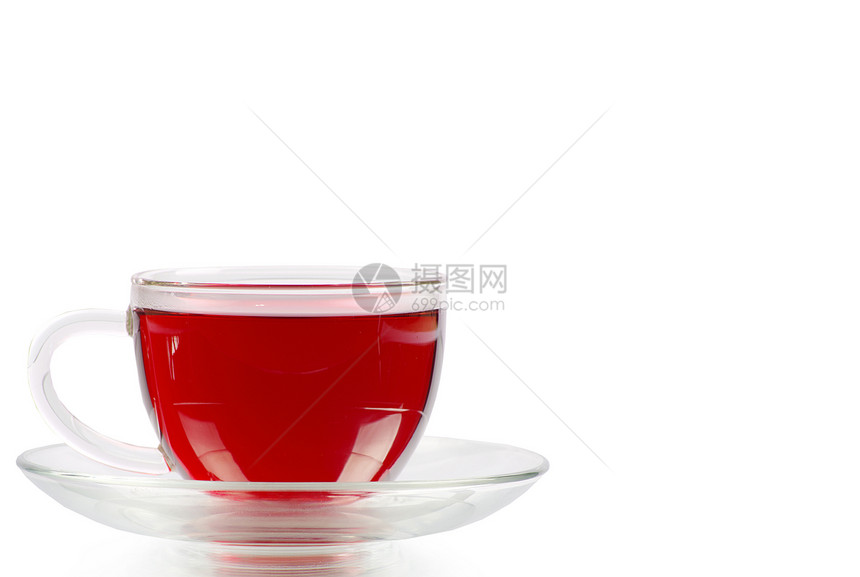 红茶食物美丽杯子香脂浆果饮料图片