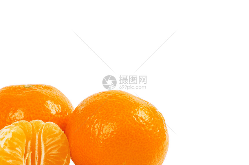 白背景孤立的普通话橙子果汁白色食物水果活力饮食图片