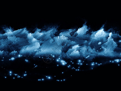 分光泡沫中的墙纸魔法黑色星云创造力想像力蓝色精神背景图片