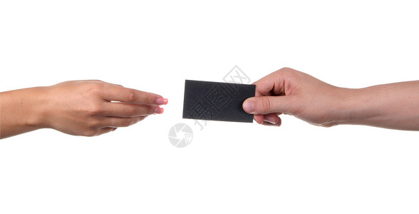 身份卡商务人士手持空白纸名片的公证卡展示会议商务男性手臂手指文档问候语信用商业背景