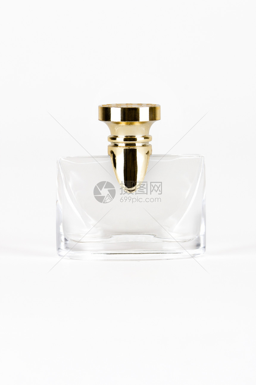 白色背景上隔绝的瓶装香水气味喷雾器商品瓶子化妆品玻璃香味芳香液体魅力图片