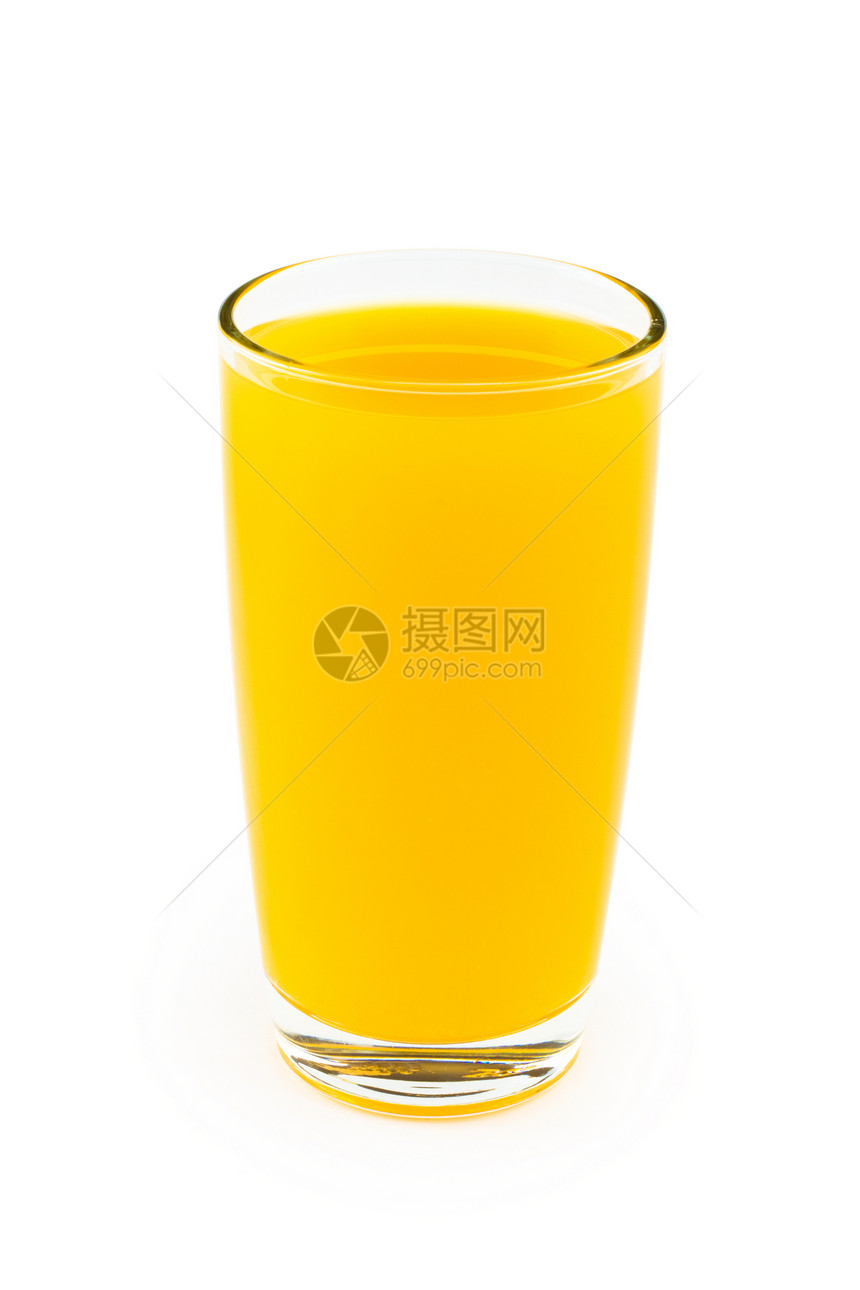 满杯橙汁食物橙子叶子白色饮食水果绿色液体饮料器皿图片