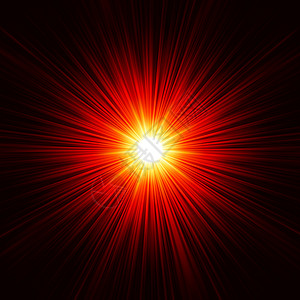 红色闪光圣诞球恒星爆发红火和黄火 EPS 8暴发径向激光火花插图白色辐射光环辉光红色插画