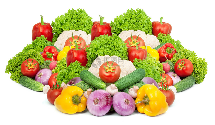 杂类新鲜蔬菜黄瓜团体胡椒水果健康紫色菜花萝卜作品收藏图片