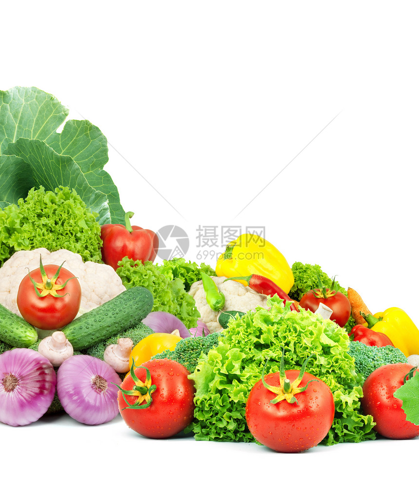 新鲜水果和蔬菜菜花植物帆布茶点洋葱框架萝卜美食果汁热带图片