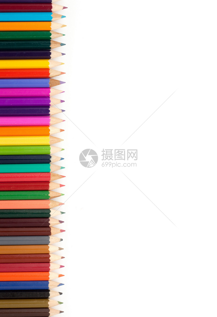 彩色铅笔分类工艺艺术水平团体教育蜡笔照片白色摄影工作室图片