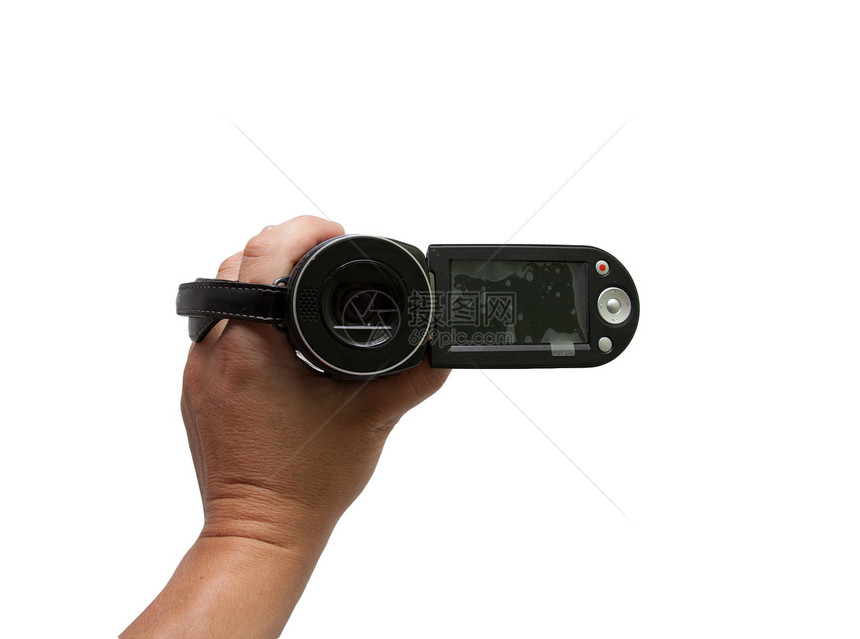 手持相机凸轮袖珍电子工具录像机白色屏幕便利电影摄像机图片