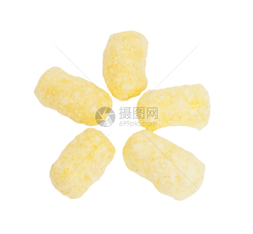 白色背景上的爆米花食物营养工作室黄色玉米宏观烹饪产品食谱生产图片