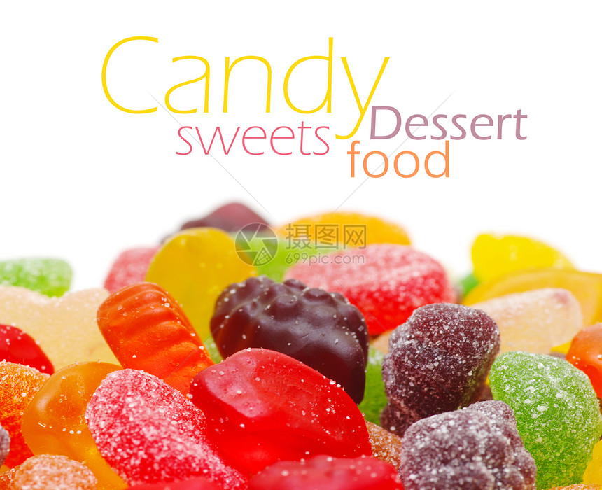 糖果糖杂色味道蜜饯漩涡水果框架小吃乐趣明胶甜点图片