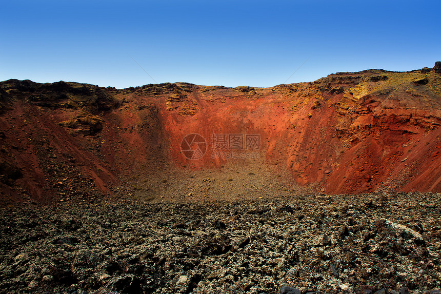 Canaries的火山坑岛屿旅行干旱陨石沙漠观光岩石旅游晴天土地图片