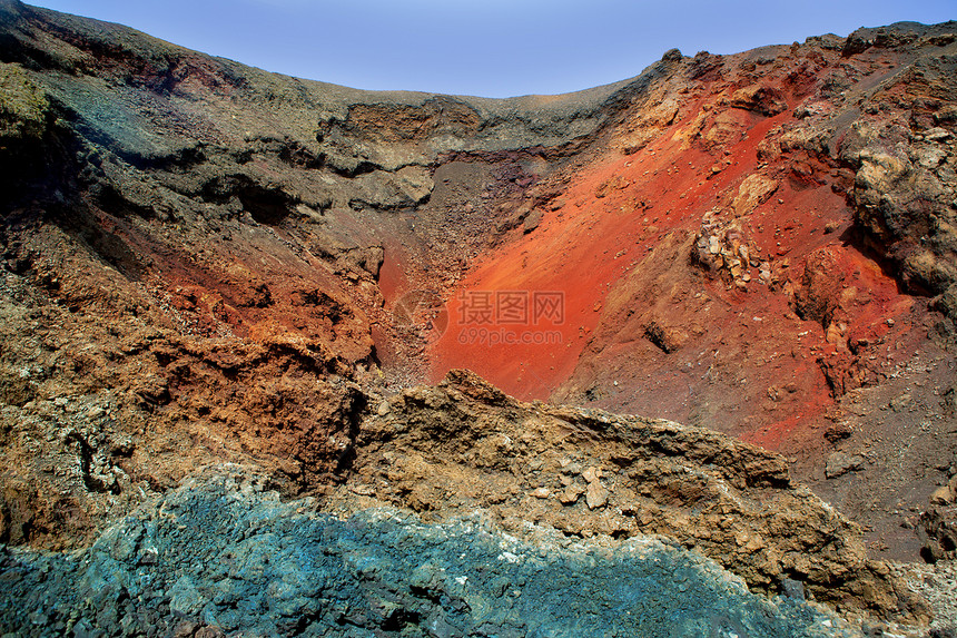 兰萨罗特蒂曼法亚国家火山晴天岛屿土壤公园孤独干旱石头岩石图片