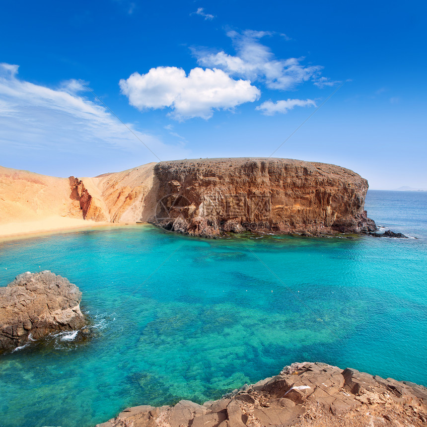 Canaries的海滩假期闲暇蓝色海浪海洋地标海岸娱乐胰岛旅游图片