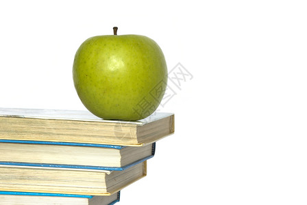 书本教育水果白色学校绿色生活生产图书背景图片
