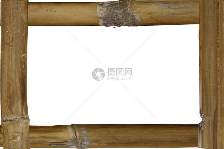 竹子框民间文化热带手工木头棕色框架白色长方形图片