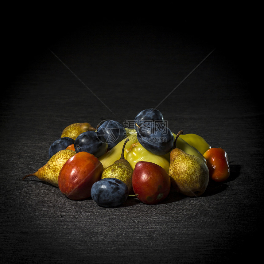 有机水果和蔬菜食物团体花园生产营养蓝色生物饮食收成胡椒图片