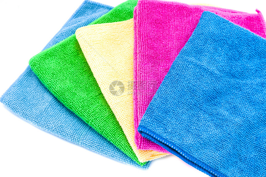彩色毛巾淋浴黄色蓝色洗澡活力棉布白色绿色浴室纺织品图片