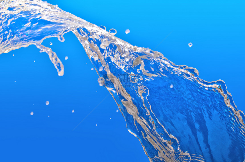 热带蓝海水力量边缘湿气活力飞溅反射水滴蓝色沉淀湿度图片