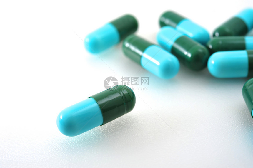 电池蓝色医疗绿色草药医学胶囊药品保健图片