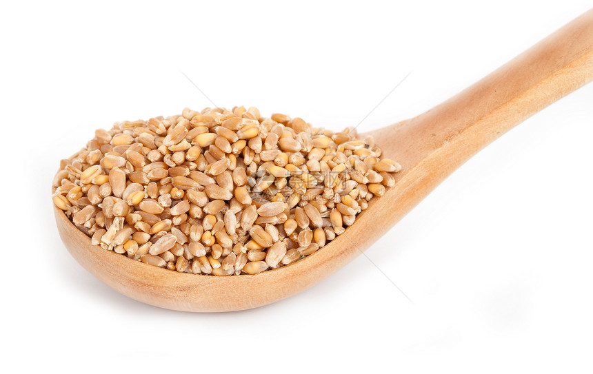 木勺小麦白色早餐种子谷物粮食木板面包师木头营养糊状图片