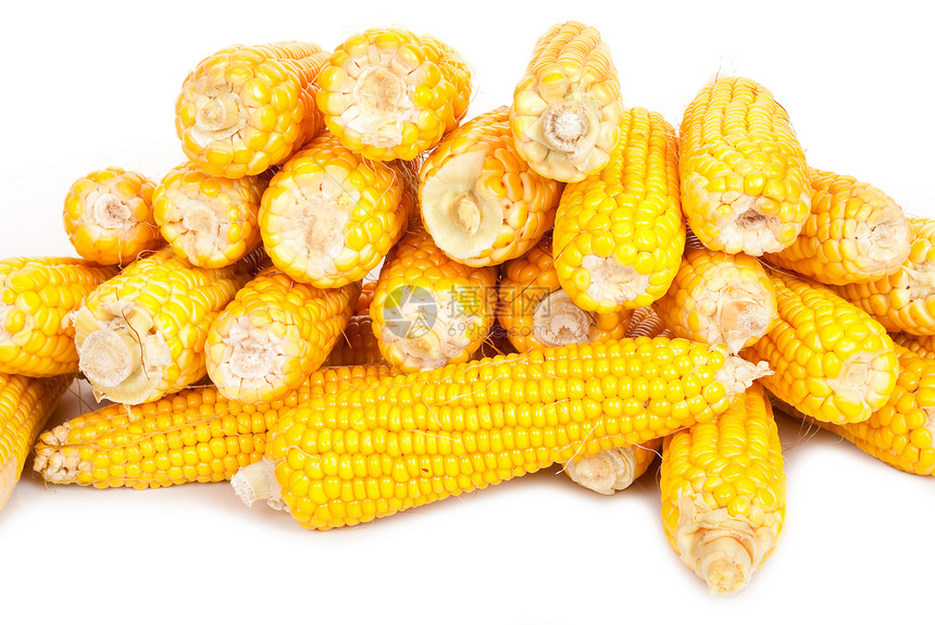 新鲜玉米黄色饮食白色玉米芯食物爆米花耳朵内核粮食农场图片