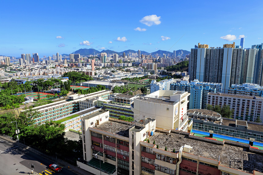 香港拥挤的大楼多层窗帘城市地板高楼住宅建筑抵押生活财产图片