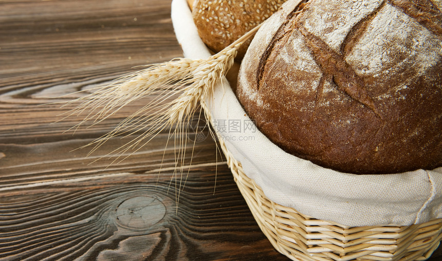 面包密闭食物木头谷物生活酵母美食团体宏观包子耳朵图片