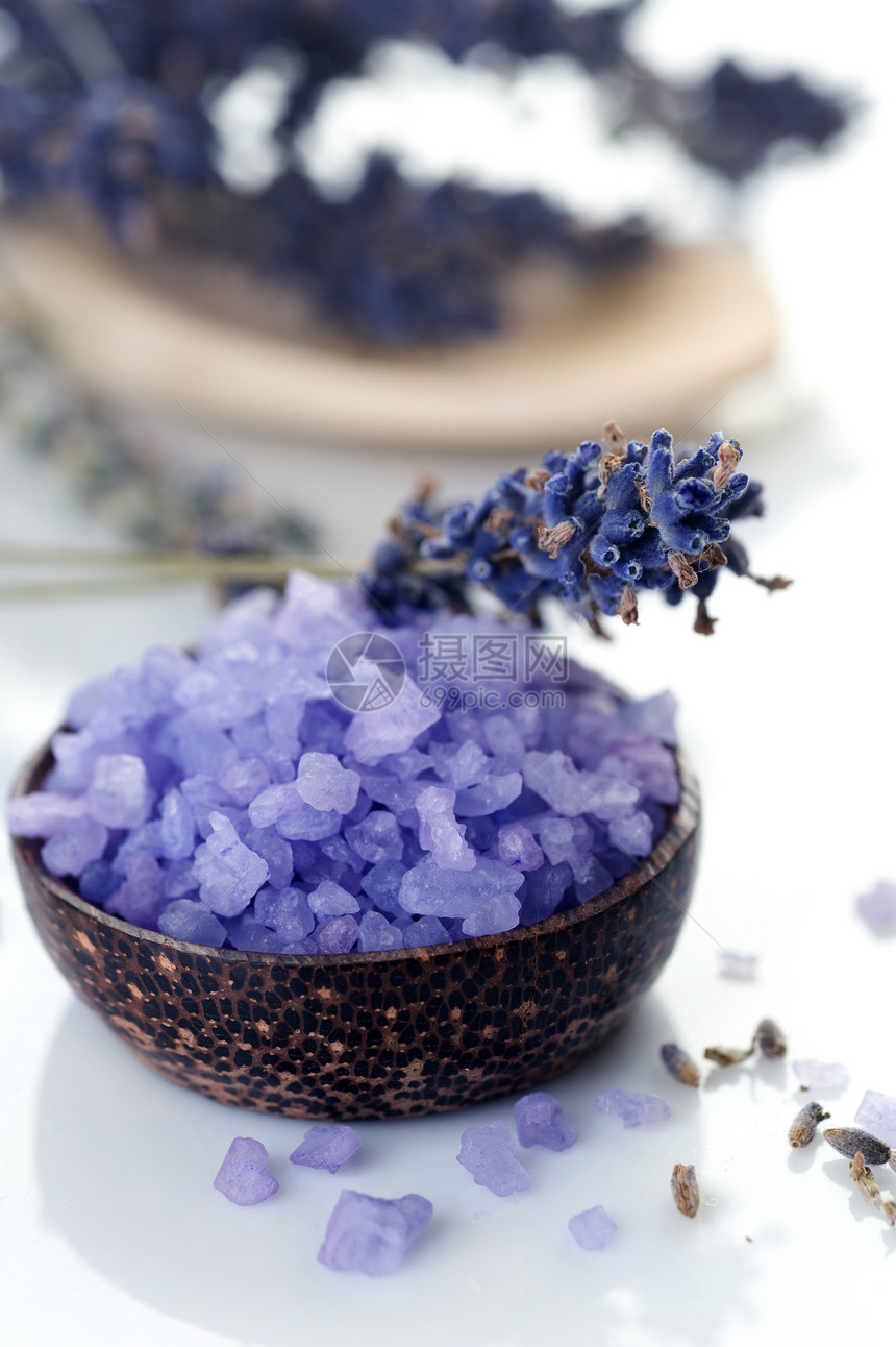 含盐蓝蓝色枝条药品呵护香味紫色治疗草本植物边界产品图片