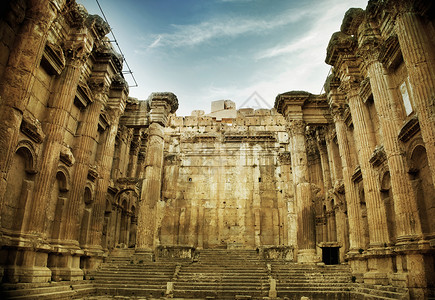 黎巴嫩巴阿勒贝克古罗马寺庙高清图片
