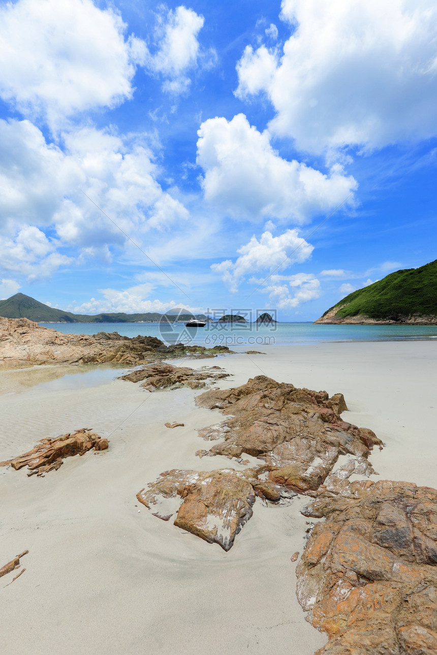 香港海滩热带旅行场景冲浪蓝色放松海岸海浪季节假期图片