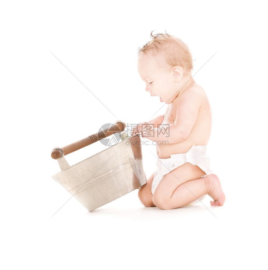 男孩婴儿用洗浴管孩子皮肤男生快乐保健童年生活男性育儿微笑图片