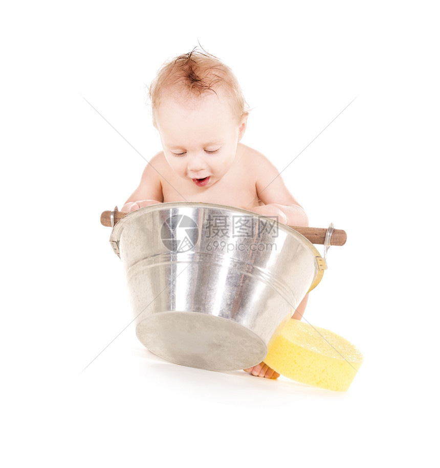 男孩婴儿用洗浴管微笑卫生孩子保健青少年生活浴缸童年男性快乐图片