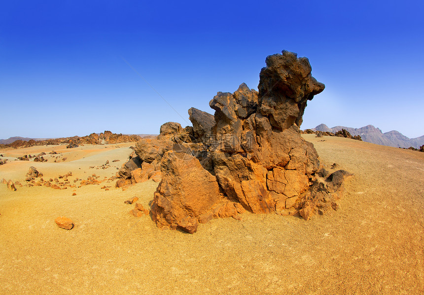 蒂德国家公园的沙漠蓝色首脑石头冒险国家世界遗产公园干旱土壤图片