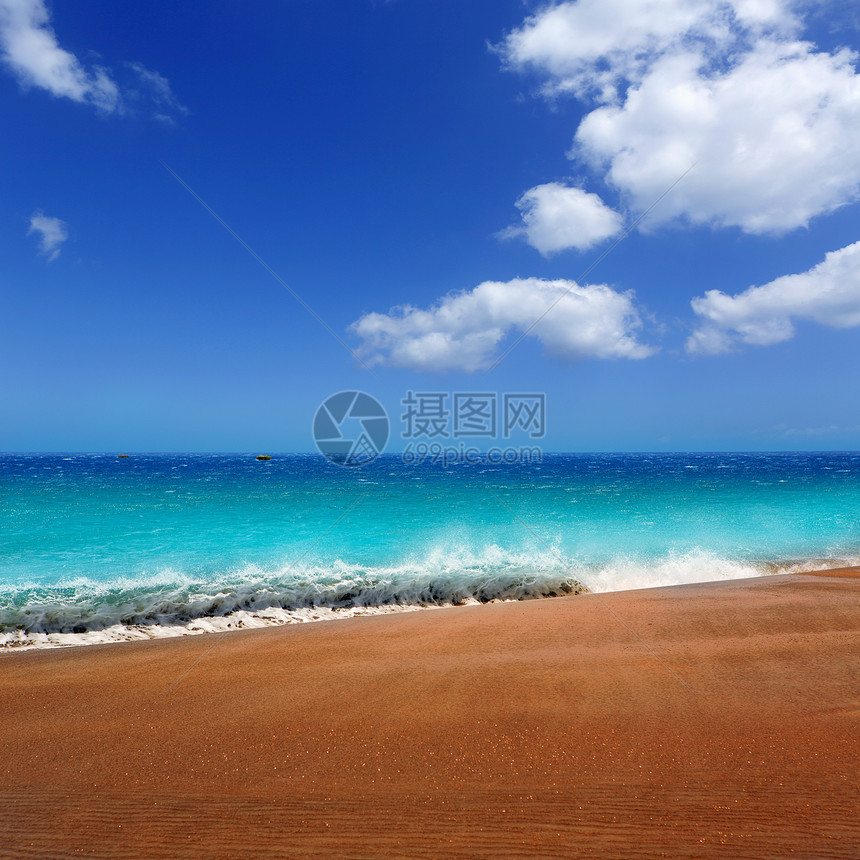 加那利群岛棕色沙沙滩泡沫支撑海滩蓝色情调土地海洋火山海景海浪图片