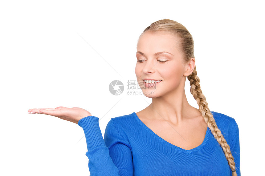 椰枣上的东西棕榈蓝色快乐广告白色青少年手势商务微笑人士图片