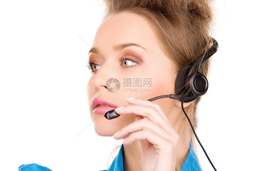 帮助热线耳机助手中心办公室技术女性服务代理人顾问接待员图片