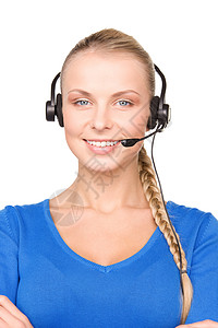 帮助热线服务服务台办公室助手代理人操作员耳机女性工人求助背景