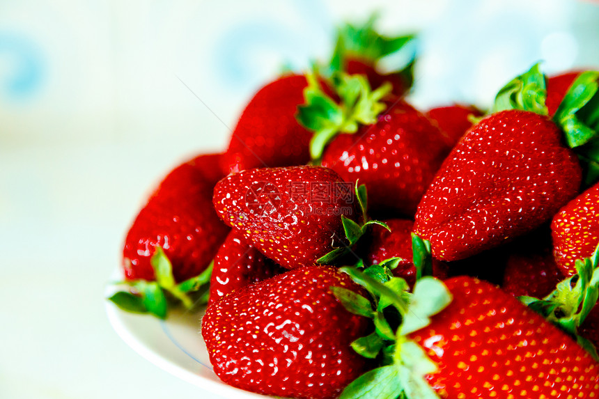 草莓宏观早餐小吃饮食营养种子养分果汁甜点水果图片